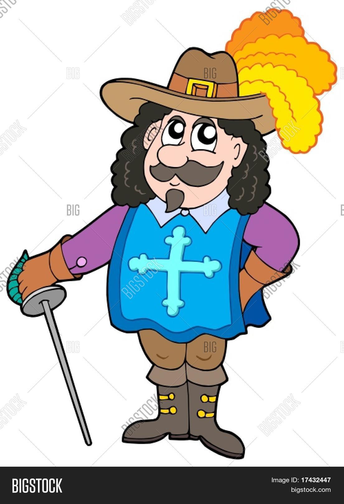 Cartoon Musketeer On Vector Photo Free Trial Bigstock cartoon-musketeer-on-vector-photo-free-trial-bigstock