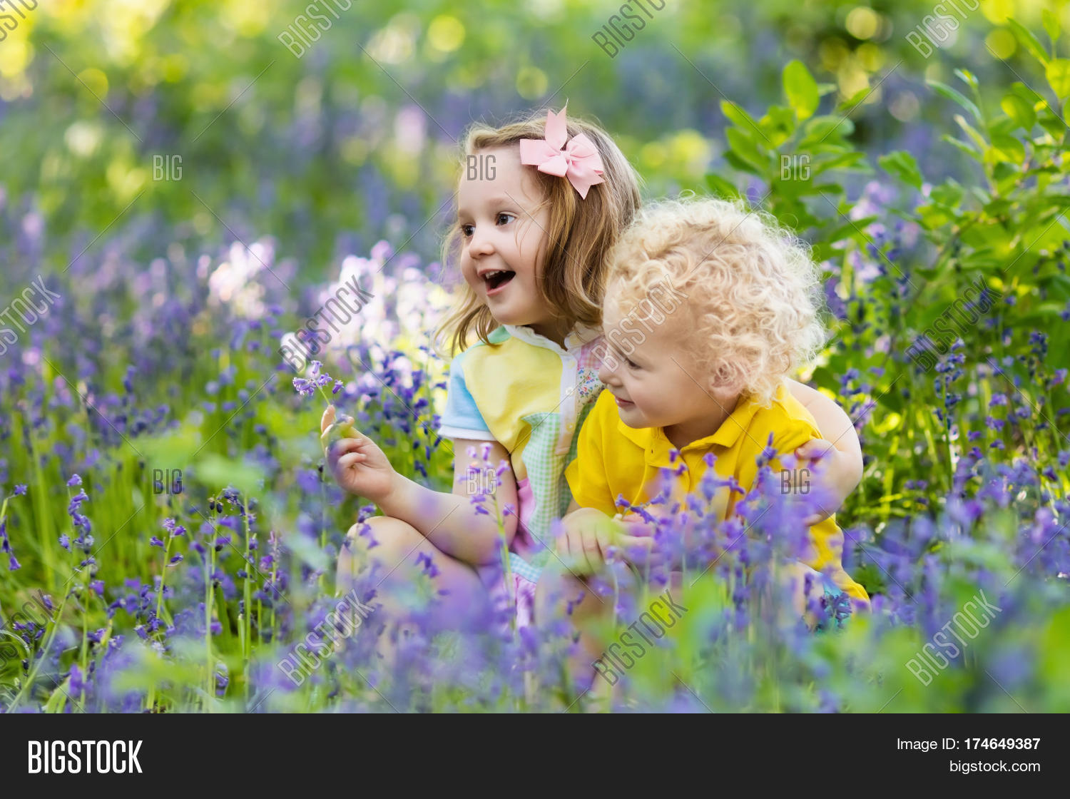 Kids Playing Blooming Image & Photo (Free Trial) Bigstock
