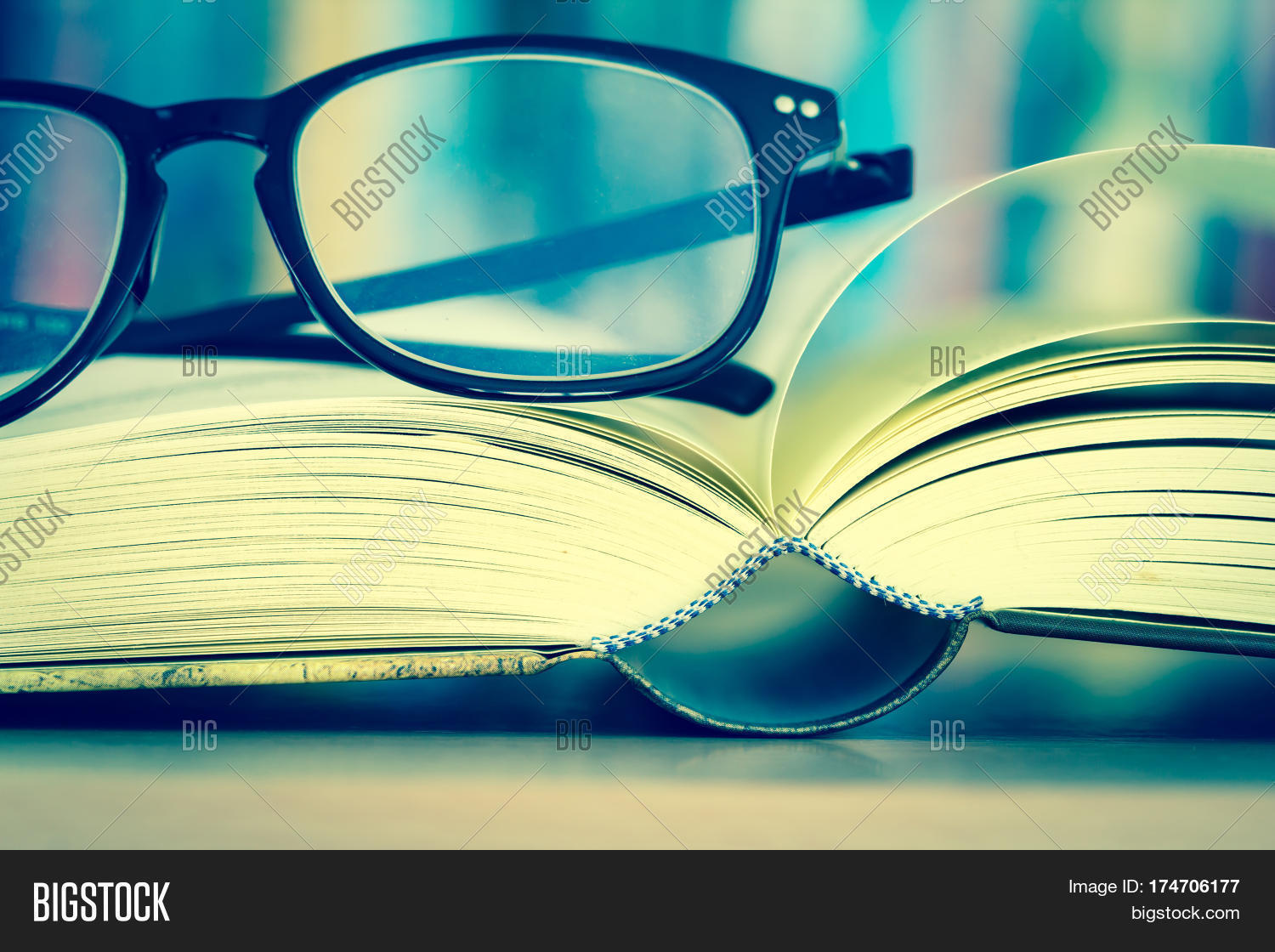 Close opened book page image photo free trial bigstock