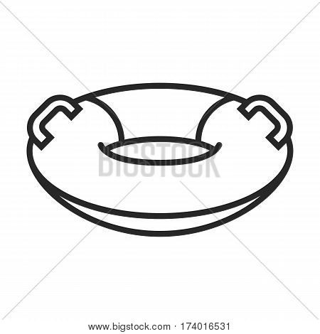 Rubber ring vector icon in simple outline style. These icons are perfect for your websites and applications. All icons in the vector, and you can easily change the color and size.