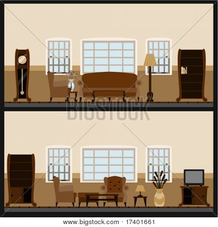 vector furniture icon set
