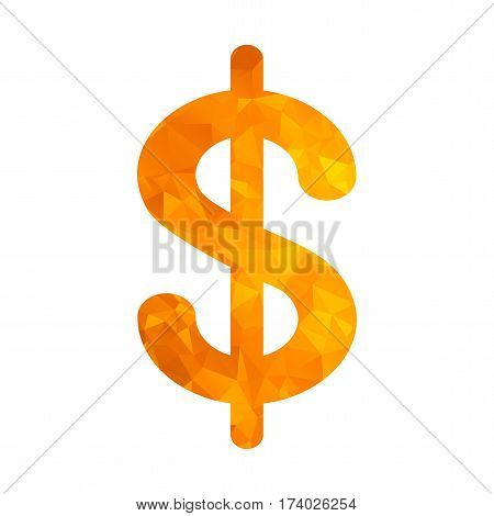 Polygon Golden Icon Dollar