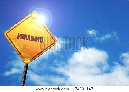 paranoid, 3D rendering, traffic sign