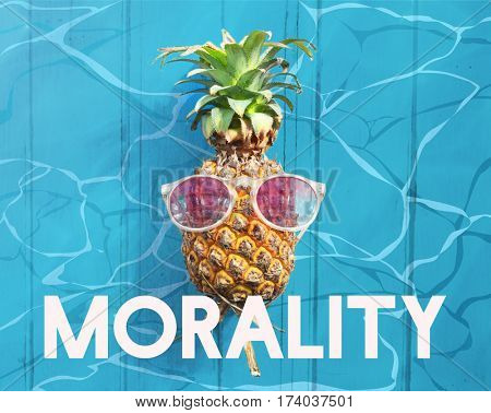 Morality Principle Virtuous Water Graphic Word