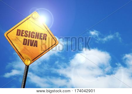 designer diva, 3D rendering, traffic sign