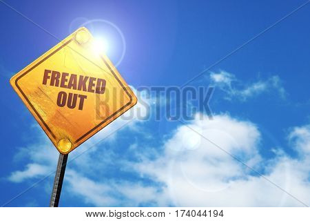 freaked out, 3D rendering, traffic sign