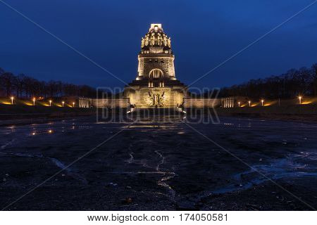 Leipzig Voelkerschlachtdenkmal Monument Battle Military Tower Destination Sights City Germany Europe