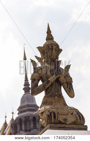 Thai angel statue in wat Banden, Chiangmai Thailand