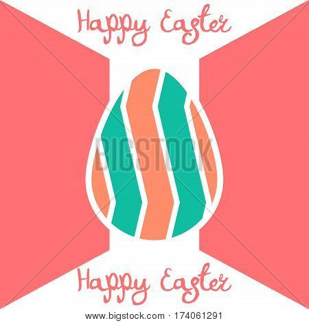 happy easter egg flat design background,vector Illustration EPS10