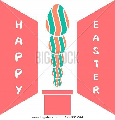 chimney and eggs greeting card design background,vector Illustration EPS10