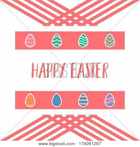 happy easter eggs design icons set background,vector Illustration EPS10