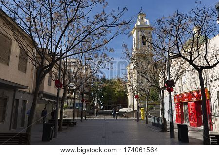 View Of A Street In The Municipality San Vicente Del Raspeig .