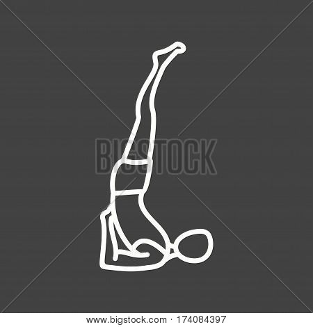Pose, yoga, shoulderstand icon vector image. Can also be used for yoga poses. Suitable for mobile apps, web apps and print media.