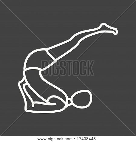 Pose, yoga, shoulderstand icon vector image. Can also be used for yoga poses. Suitable for mobile apps, web apps and print media.