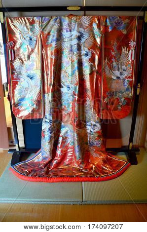 Kimono For Show Traveler At Kamigata Ukiyoe Museum