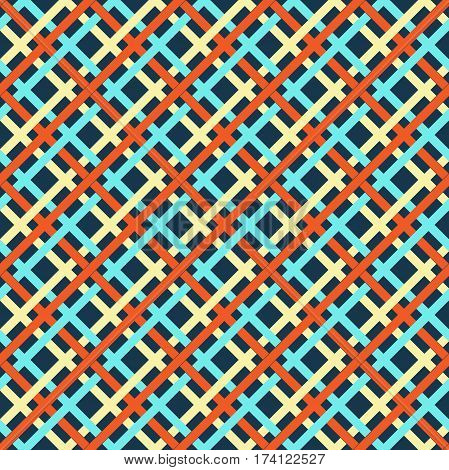 Seamless multicolor bright lines geometric abstract pattern