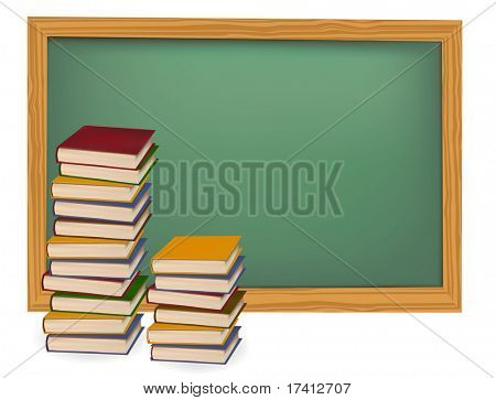 학교 책상에 책입니다. 벡터입니다.