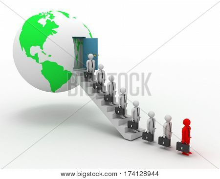 3d leadership .Gobal business concept. rendered illustration