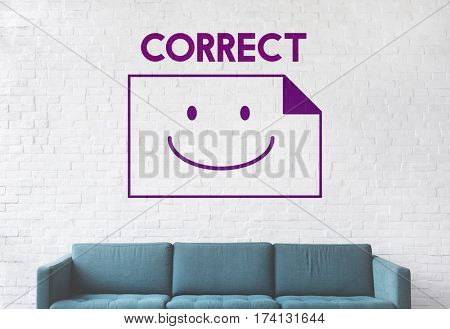 Paper Sheet Smiling Happiness Word 