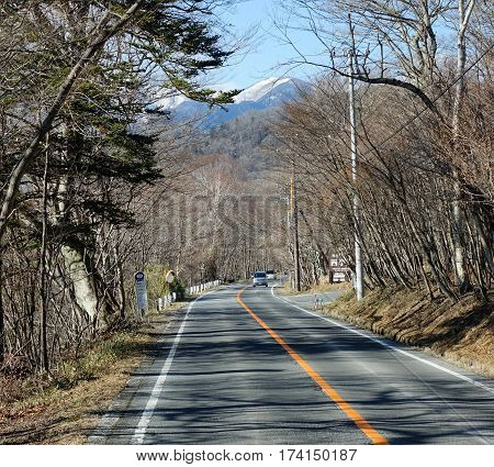 Mountain Road In Nikko, Japan