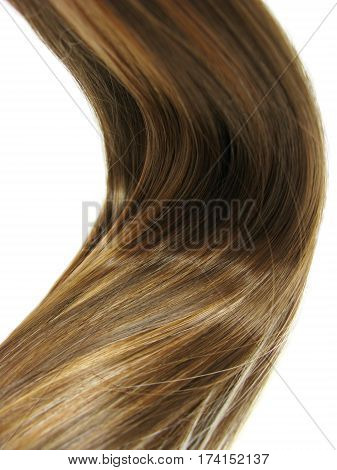 shiny gingery hair wave isolated on white background