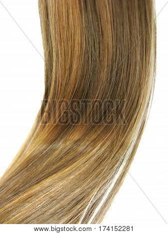 shiny gingery hair wave isolated on white background