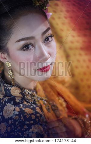 Thai traditional Uniform dress Thailand ancient traditional skirtThe uniqueness of the dress of Lanna style