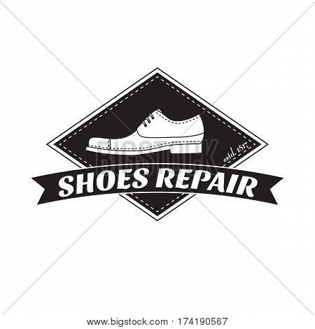 Vector Image Of Logo Of Shoe Repair Services. Concept For Workshop Repair
