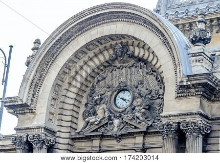 Bucharest, Romania - May 25, 2014: The Cec Palace Build In 1900, Design By Paul Gottereau.