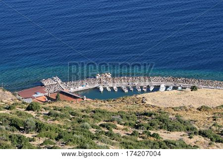 Assos Ancient Harbor in Behram, Ayvacik, Canakkale