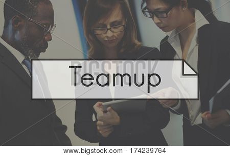 Business Teamwork Teamup Strategy Planning