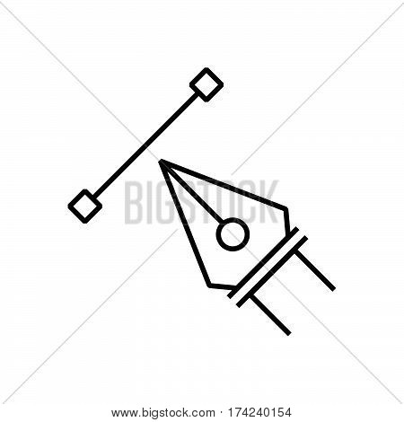 Design pen tool icon black graphic  design Support eps 10.