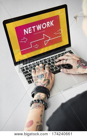 Network Technology Connection Communication Word