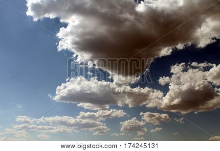 the sun through the clouds, Sunny day