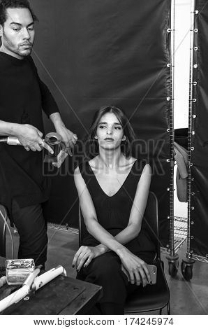 Pamella Roland - Backstage - Fall 2017 Collection