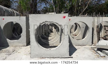 Main hole concrete precast product  in precast factory