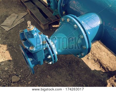 Dring Water Piping , Gate Valves And Reduction Member.