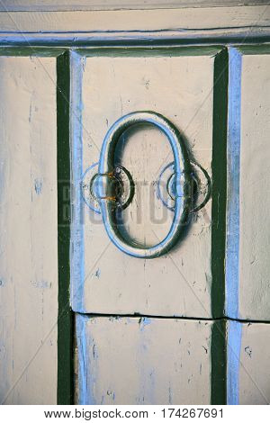Abstract Cross    Closed Wood Door   Varese Italy