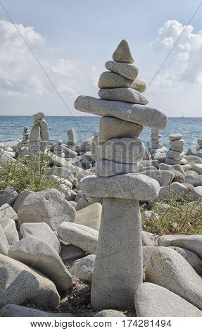 Concept of inner balance made with rocks