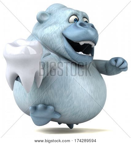 Fun yeti - 3D Illustration
