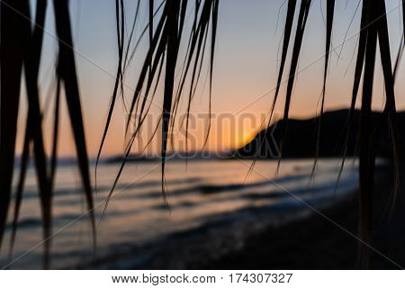 Ionian sea coastline at gerakas beach in Zakynthos island