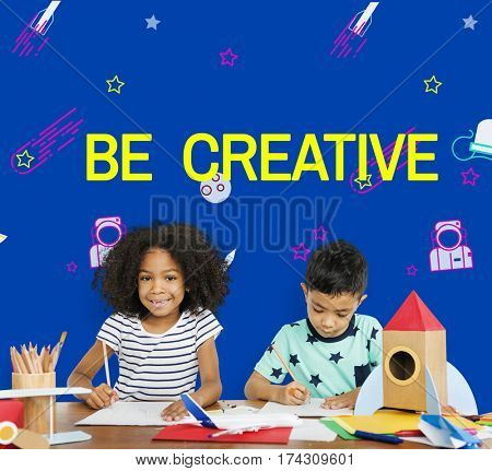 Imagination galaxy cheerful illustration learning