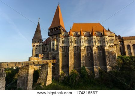 Corvinesti castle,amazing medieval castle in the midle of Transylvania , Romania