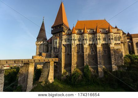 Corvinesti castle,amazing medieval castle in the midle of Transylvania , Romania