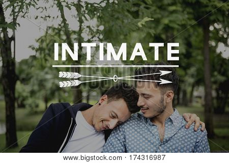 Gay Couple Love Smitten Affection Words
