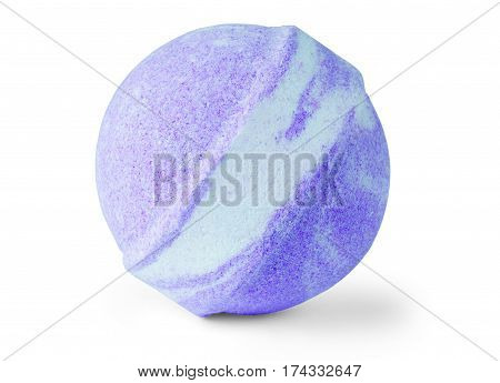 Single bath bomb isolated on the white