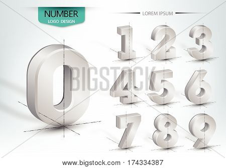 Realistic Three Dimensional Set Of Number
