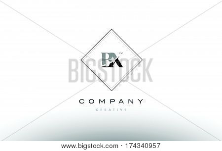 Bx B X  Retro Vintage Black White Alphabet Letter Logo