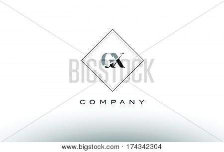 Gy G Y  Retro Vintage Black White Alphabet Letter Logo
