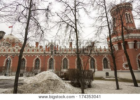 Facade Of The Petroff Palace, Moscow, Russia